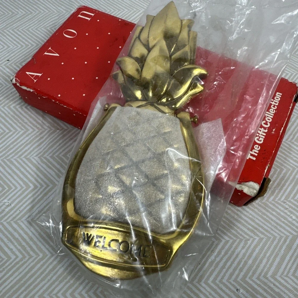 NEW Solid Brass Pineapple Door Knocker Welcome Handle Vintage‎ AVON  6 1/2